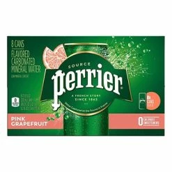 Budget 😉 Water & Beverages Perrier Carbonated Mineral Water, Pink Grapefruit, 330 Ml, 8/Pack ⭐