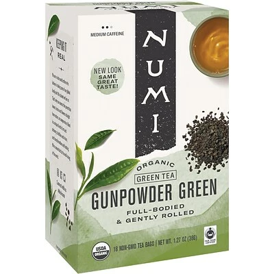Brand new 🛒 Hot Tea Numi Gunpowder Green Tea Bags, 18/Box (10109) 👍 3 Brand new 🛒 Hot Tea Numi Gunpowder Green Tea Bags, 18/Box (10109) 👍