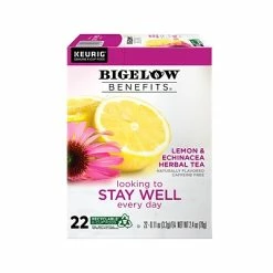 Hot Sale 🔥 Bigelow Benefits Stay Well Lemon And Echinacea Herbal Tea Pods, 22/Pack (5000359645) 😀