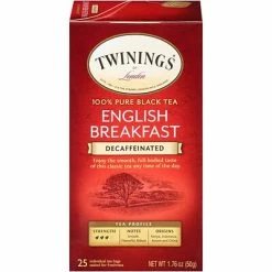 Outlet 🥰 Hot Tea Twinings Of London Classic Decaffeinated English Breakfast Tea, 1.76-oz., 25/Box 🧨