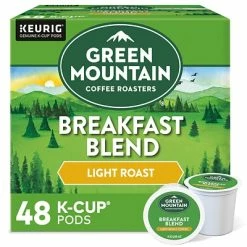 Best reviews of 💯 K-Cups Green Mountain Coffee Roasters Breakfast Blend Coffee, Keurig® K-Cup® Pods, Light Roast, 48/Box (81909/15170) ⭐