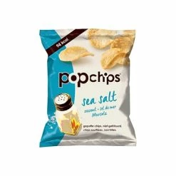 Wholesale 🔥 Popchips Chips, Sea Salt, 0.8 Oz., 24/Carton (71100) 🔔
