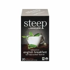 Discount 💯 Hot Tea Steep English Breakfast Tea Bags, 20/Box (17701) 🎉