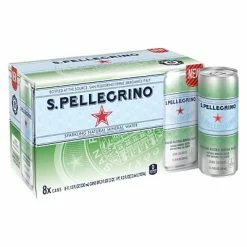 Coupon 🛒 San Pellegrino Water & Beverages S.Pellegrino Sparkling Natural Mineral Water, 11.15 Fl Oz. Cans (8 Count), 8/Pack (12394227) ❤️