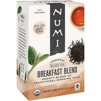 Budget 🎉 Hot Tea Numi Breakfast Blend Black Tea Bags, 18/Box (878236) ⌛ 3 Budget 🎉 Hot Tea Numi Breakfast Blend Black Tea Bags, 18/Box (878236) ⌛