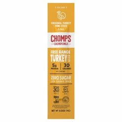 Wholesale 😀 Meat And Jerky Chomps Turkey, Original, Snack Sticks, 24/Box (ZHO00482) 🥰