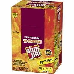 Deals ✔️ Meat And Jerky Slim Jim Pepperoni And Cheese, 1.5 Oz, 18 Count ❤️ -Grocery shop unnamed file 2752