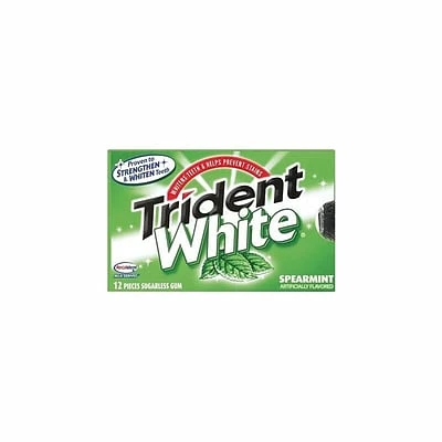 Best Pirce 🛒 Gum & Mints Trident White Sugar Free White Spearmint Gum, 16 Pieces/Pack, 9/Box (AMC67610) ⭐ 3 Best Pirce 🛒 Gum & Mints Trident White Sugar Free White Spearmint Gum, 16 Pieces/Pack, 9/Box (AMC67610) ⭐