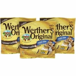 New 🎉 Candy & Chocolate Werther's Original Sugar Free Hard Candies, Caramel Coffee, 2.75 Oz., 3/Pack (302-01007) 👏