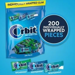 Best Pirce ๐ Gum & Mints Orbit Variety Bag Sugar Free Gum, Assorted Flavors, 13.4 Oz., 200 Pieces/Pack, 200/Pack (MMM27955) ๐คฉ 14 Best Pirce ๐ Gum & Mints Orbit Variety Bag Sugar Free Gum, Assorted Flavors, 13.4 Oz., 200 Pieces/Pack, 200/Pack (MMM27955) ๐คฉ -Grocery shop unnamed file 2840