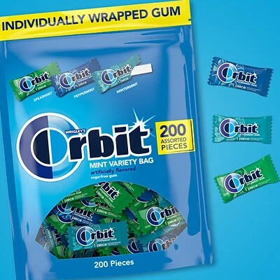 Best Pirce ๐ Gum & Mints Orbit Variety Bag Sugar Free Gum, Assorted Flavors, 13.4 Oz., 200 Pieces/Pack, 200/Pack (MMM27955) ๐คฉ 8 Best Pirce ๐ Gum & Mints Orbit Variety Bag Sugar Free Gum, Assorted Flavors, 13.4 Oz., 200 Pieces/Pack, 200/Pack (MMM27955) ๐คฉ - Image 6