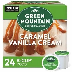 Discount 😍 K-Cups Green Mountain Caramel Vanilla Cream Coffee, Keurig® K-Cup® Pods, Light Roast, 24/Box (6700) ❤️