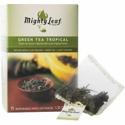 Discount 🤩 Mighty Leaf Tea Hot Tea Mighty Leaf® Whole Leaf Tea Pouches, Green Tea Tropical, 15/Box 🎉