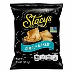 Promo 💯 Stacy's Simply Naked Chips, Sea Salt, 1.5 Oz., 24/Carton (QUA49650) 🤩
