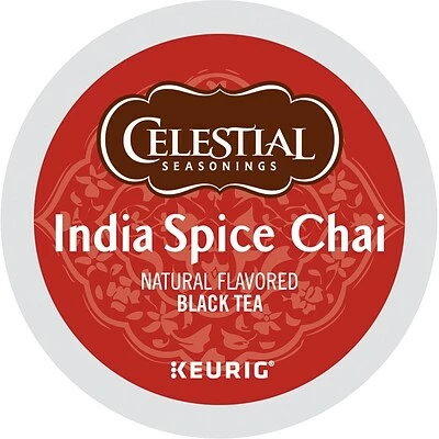 Discount ✔️ K-Cups Celestial Seasonings India Spice Chai Tea, Keurig K-Cup Pods, 96/Carton (14738) 🛒 3 Discount ✔️ K-Cups Celestial Seasonings India Spice Chai Tea, Keurig K-Cup Pods, 96/Carton (14738) 🛒
