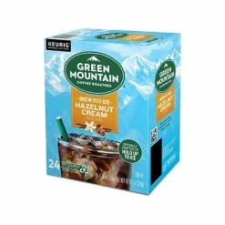 Best Pirce 🤩 K-Cups Green Mountain Brew Over Ice Hazelnut Cream Iced Coffee, Keurig K-Cup Pod, Medium Roast, 24/Pack (390290) 👏 -Grocery shop unnamed file 3018