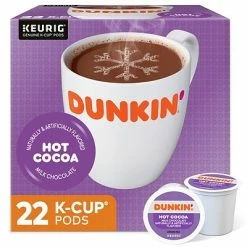 New ⌛ K-Cups Dunkin' Donuts Milk Chocolate Hot Cocoa, Keurig® K-Cup® Pods, 22/Box (611227377215) ⌛