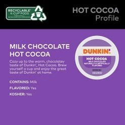 New ⌛ K-Cups Dunkin' Donuts Milk Chocolate Hot Cocoa, Keurig® K-Cup® Pods, 22/Box (611227377215) ⌛ 12 New ⌛ K-Cups Dunkin' Donuts Milk Chocolate Hot Cocoa, Keurig® K-Cup® Pods, 22/Box (611227377215) ⌛ -Grocery shop unnamed file 306