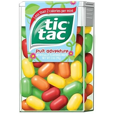 Outlet ❤️ Gum & Mints Tic Tac Fruit Adventure Mints, 2 Oz., 60 Pieces/Pack, 12/Box (241-00014) 🎉 3 Outlet ❤️ Gum & Mints Tic Tac Fruit Adventure Mints, 2 Oz., 60 Pieces/Pack, 12/Box (241-00014) 🎉