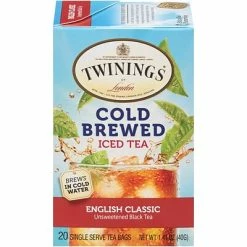 Budget ❤️ Iced Tea Twinings Of London Cold Brewed English Classic Tea Bags, 20/Box (F07409) ✨