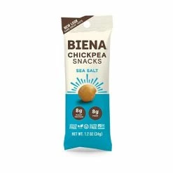 Promo 👍 Snacks & Granola Bars BIENA Chickpea Snacks Sea Salt, 1.2 Oz, 10 Count, Pack Of 2 (307-00243) ✨