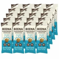 Promo 👍 Snacks & Granola Bars BIENA Chickpea Snacks Sea Salt, 1.2 Oz, 10 Count, Pack Of 2 (307-00243) ✨ -Grocery shop unnamed file 3212
