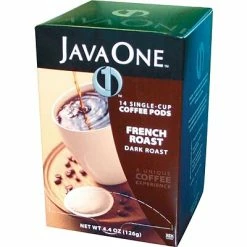 Promo 🔔 JavaOne Java One® Single Cup French Roast Ground Coffee, Regular, .3 Oz., 14 Pods ✔️