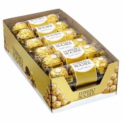 New 🎉 Candy & Chocolate Ferrero Rocher Fine Hazelnut Chocolates 1.3 Oz., 12/Pack (220-02059) ⭐ -Grocery shop unnamed file 3251