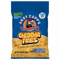 Grocery shop 42 Best deal ✔️ Andy Capp's Snacks Andy Capps Cheddar Fries .85 Oz 72 Count ✨