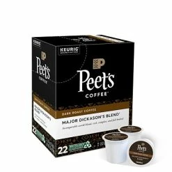 Wholesale 👍 Peet's Coffee K-Cups Peet's Major Dickason's Blend Coffee, Keurig K-Cup Pods, Dark Roast, 22/Box (6547) 😉