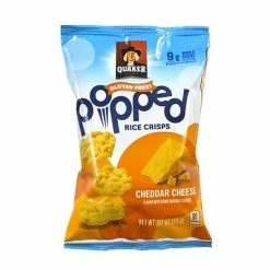 Best Pirce 😍 Snacks Quaker Popped Rice Crisps Cheddar Cheese, .67 Oz, 60 Count 🥰