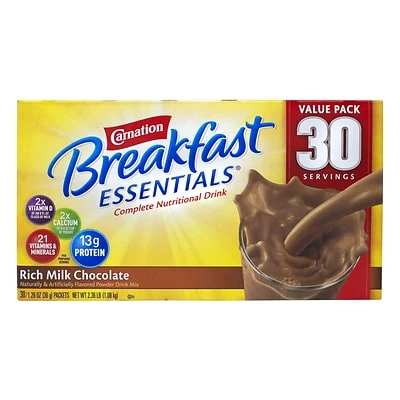 Hot Sale 🥰 Drink Mixes Carnation Breakfast Essentials Milk Chocolate Hot Cocoa, 30/Box (220-00599) 🛒 4 Hot Sale 🥰 Drink Mixes Carnation Breakfast Essentials Milk Chocolate Hot Cocoa, 30/Box (220-00599) 🛒 - Image 2