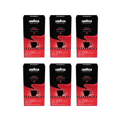 New ✔️ Single Serve Cups & Pods Lavazza Armonico Roasted Cereals And Caramel Coffee, Nespresso Original Capsule, Medium Dark Roast, 10/Box, 6 Boxes/Carton 🥰 3 New ✔️ Single Serve Cups & Pods Lavazza Armonico Roasted Cereals And Caramel Coffee, Nespresso Original Capsule, Medium Dark Roast, 10/Box, 6 Boxes/Carton 🥰