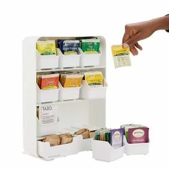 Best deal 💯 Tea Accessories Mind Reader 'Baggy' 9 Drawer Tea Bag And Accessory Holder, White (TBORG-WHT) 👍 -Grocery shop unnamed file 3528