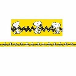 Discount 🌟 Bulletin Board Borders And Trimmers Eureka 2.25" X 37' Peanuts Yellow With Snoopy Deco Trim, 12 Pack (EU-845253) 😉