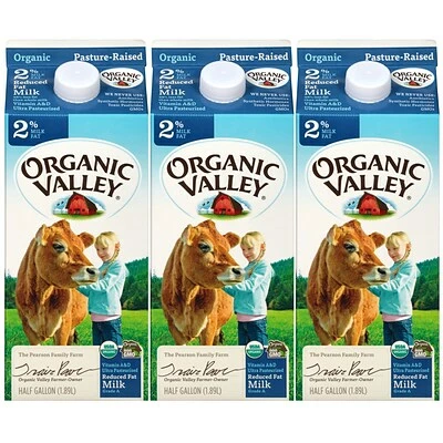New ๐ Organic Valley 2% Milk, 64 Oz., 3/Pack (307-00347) ๐ 3 New ๐ Organic Valley 2% Milk, 64 Oz., 3/Pack (307-00347) ๐