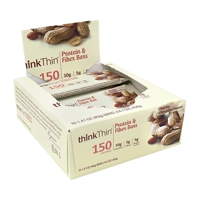 Promo โจ Snack Bars ThinkThin Protein Bars, Chunky Chocolate Peanut, 1.41 Oz, 10/Pack (307-00116) ๐ 3 Promo โจ Snack Bars ThinkThin Protein Bars, Chunky Chocolate Peanut, 1.41 Oz, 10/Pack (307-00116) ๐
