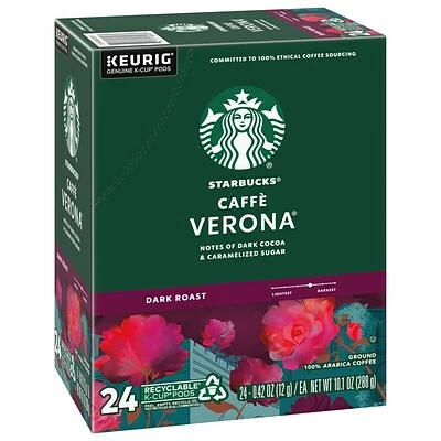 New ❤️ K-Cups Starbucks Caffe Verona Coffee, Keurig® K-Cup® Pods, Dark Roast, 24/Box (9576) ⌛ 4 New ❤️ K-Cups Starbucks Caffe Verona Coffee, Keurig® K-Cup® Pods, Dark Roast, 24/Box (9576) ⌛ - Image 2