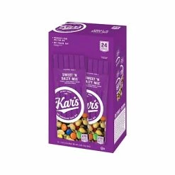 Best Sale 👏 Dried Fruit, Nuts & Trail Mix Kar's SWEET'N SALTY Snack Mix, 2 Oz., 24/Box (08387) 💯