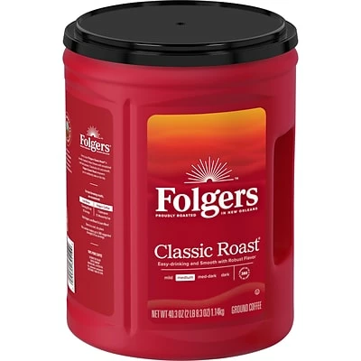 Buy ๐ Folgers Classic Roast Ground Coffee, Medium Roast, 40.3 Oz. (2550000529C/2550030420) ๐ 4 Buy ๐ Folgers Classic Roast Ground Coffee, Medium Roast, 40.3 Oz. (2550000529C/2550030420) ๐ - Image 2