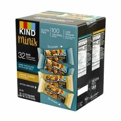 Promo 🧨 Snack Bars KIND Minis Dark Chocolate Nuts & Sea Salt And Caramel Almond & Sea Salt Variety, 0.7 Oz, 32 Count (220-00799) 😀 -Grocery shop unnamed file 424