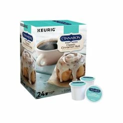 Promo ⌛ K-Cups Cinnabon Classic Cinnamon Roll Coffee, Keurig® K-Cup® Pods, Light Roast, 24/Box (6305) 🥰