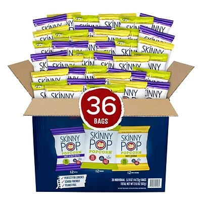 Outlet ๐ฏ Popcorn Skinny Pop Variety Snack Pack, 36/Pack (220-01049) โ 3 Outlet ๐ฏ Popcorn Skinny Pop Variety Snack Pack, 36/Pack (220-01049) โ
