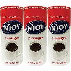 Outlet ⭐ Sugar & Sweeteners N'Joy Sugar, 3 Canisters/Pack (51241/94203) ⭐