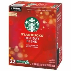 Promo ✔️ K-Cups Starbucks Holiday Blend Herbal Coffee, Keurig® K-Cup® Pods, Medium Roast, 22/Box (5000356672) ❤️