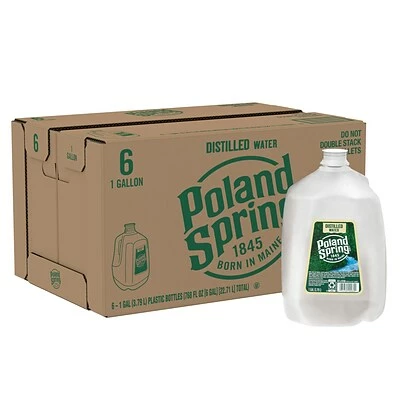 Outlet ๐ Poland Spring Distilled Water, 1-Gallon Plastic Jug, 6/Carton (12220247) ๐ 3 Outlet ๐ Poland Spring Distilled Water, 1-Gallon Plastic Jug, 6/Carton (12220247) ๐