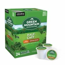 Deals 🥰 K-Cups Green Mountain Half-Caff Coffee, Keurig K-Cup Pods, Medium Roast, 24/Box (6999) 💯 -Grocery shop unnamed file 660