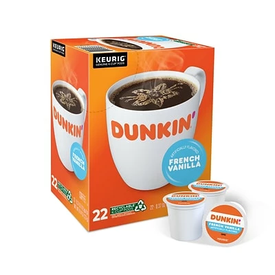 Hot Sale 🥰 K-Cups Dunkin' Donuts French Vanilla Coffee, Keurig® K-Cup® Pods, Medium Roast, 22/Box (400847) 😉 3 Hot Sale 🥰 K-Cups Dunkin' Donuts French Vanilla Coffee, Keurig® K-Cup® Pods, Medium Roast, 22/Box (400847) 😉