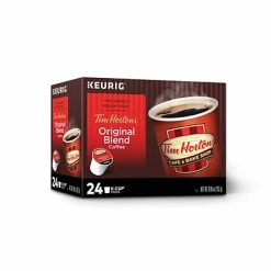 Coupon 🌟 K-Cups Tim Hortons Original Blend Arabica Coffee, K-Cup Pod, 24/Box (063209112813) 🤩