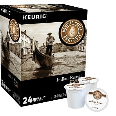 Budget 👏 K-Cups Barista Prima Italian Roast Coffee, Keurig® K-Cup® Pods, Dark Roast, 24/Box (6614) 🎁 3 Budget 👏 K-Cups Barista Prima Italian Roast Coffee, Keurig® K-Cup® Pods, Dark Roast, 24/Box (6614) 🎁